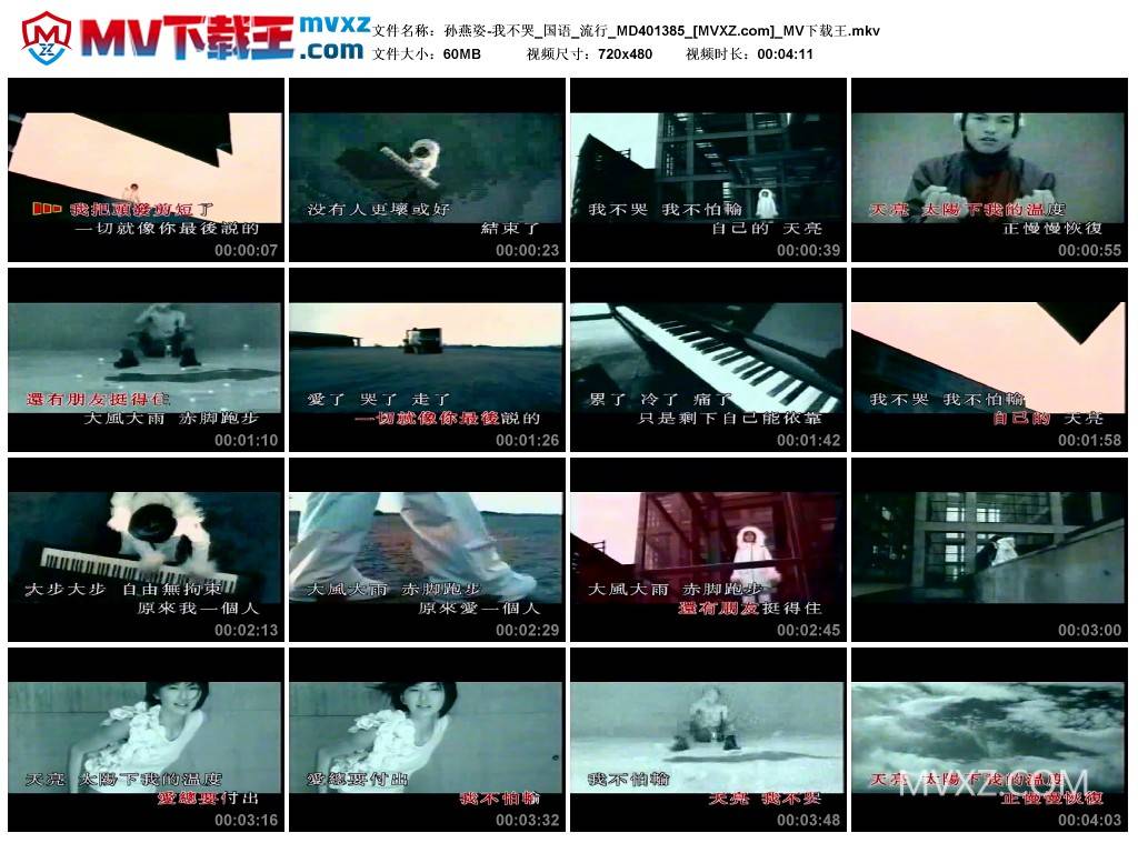 孙燕姿-我不哭_国语_流行_MD401385